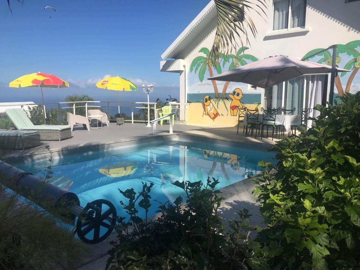 St Leu -Villa D'Artiste, Superbe Vue Mer, Piscine Chauffee 圣勒 外观 照片