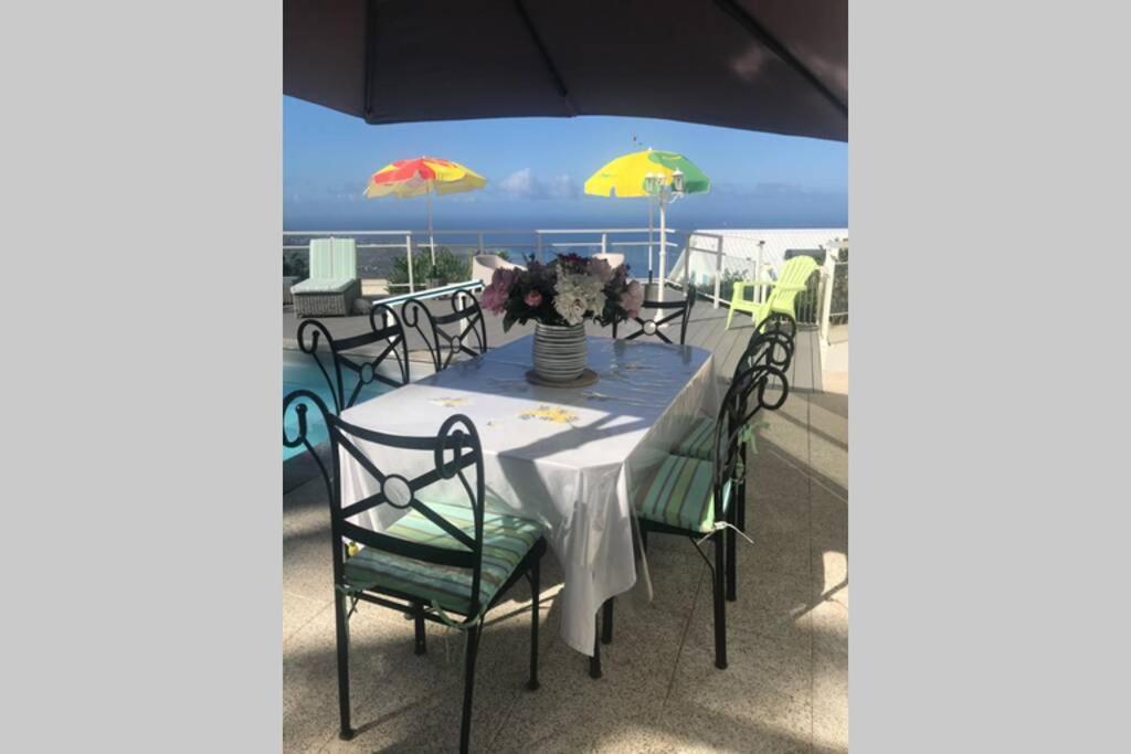 St Leu -Villa D'Artiste, Superbe Vue Mer, Piscine Chauffee 圣勒 外观 照片