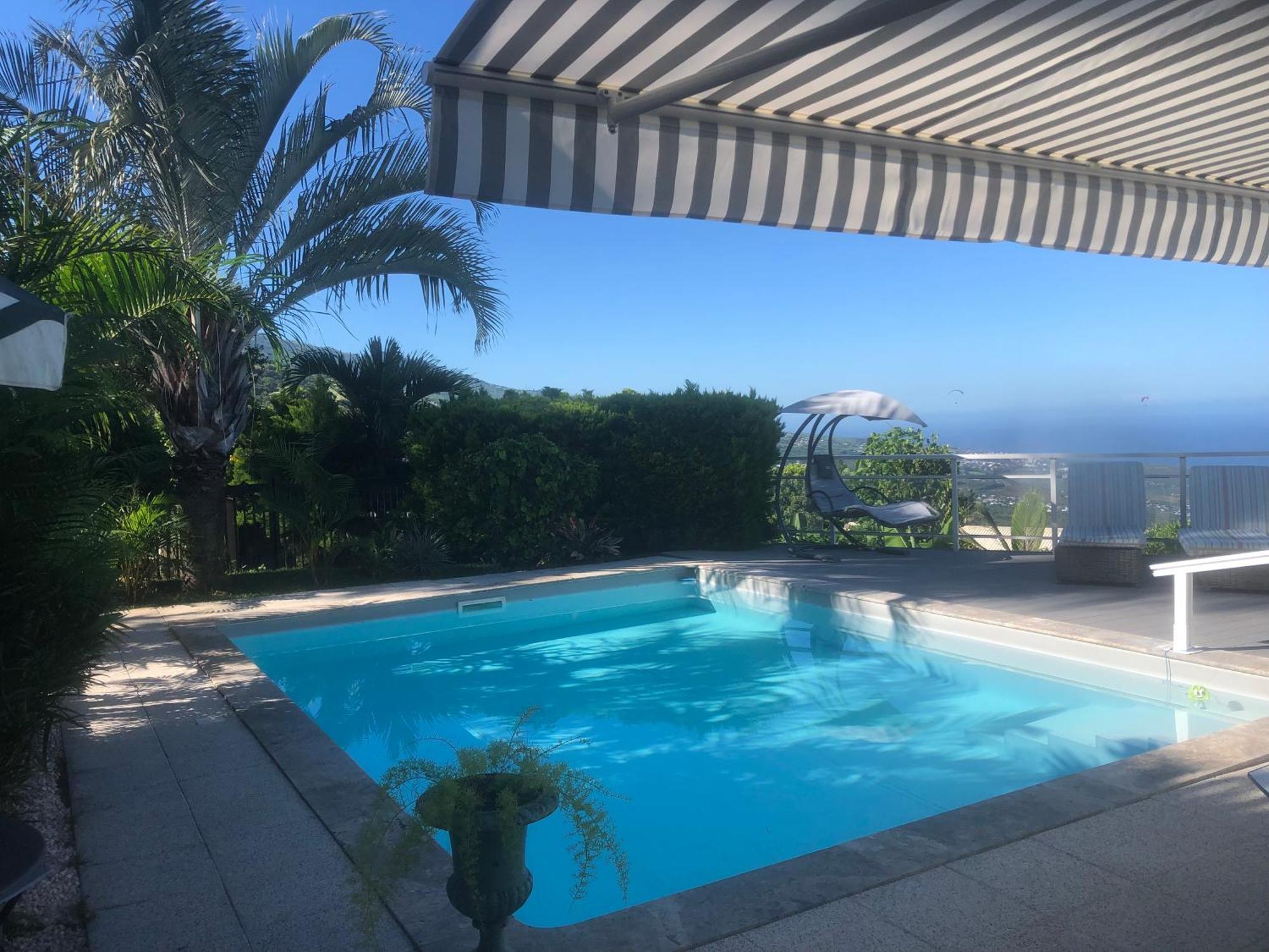 St Leu -Villa D'Artiste, Superbe Vue Mer, Piscine Chauffee 圣勒 外观 照片